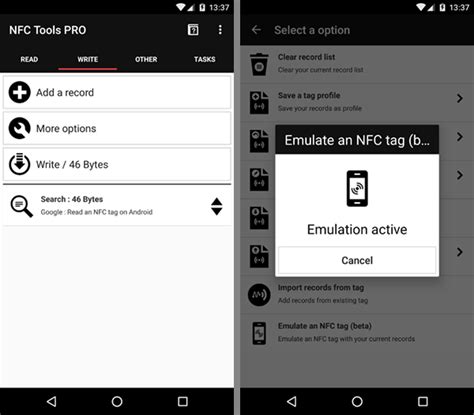 phone as nfc tag|android nfc tag emulator.